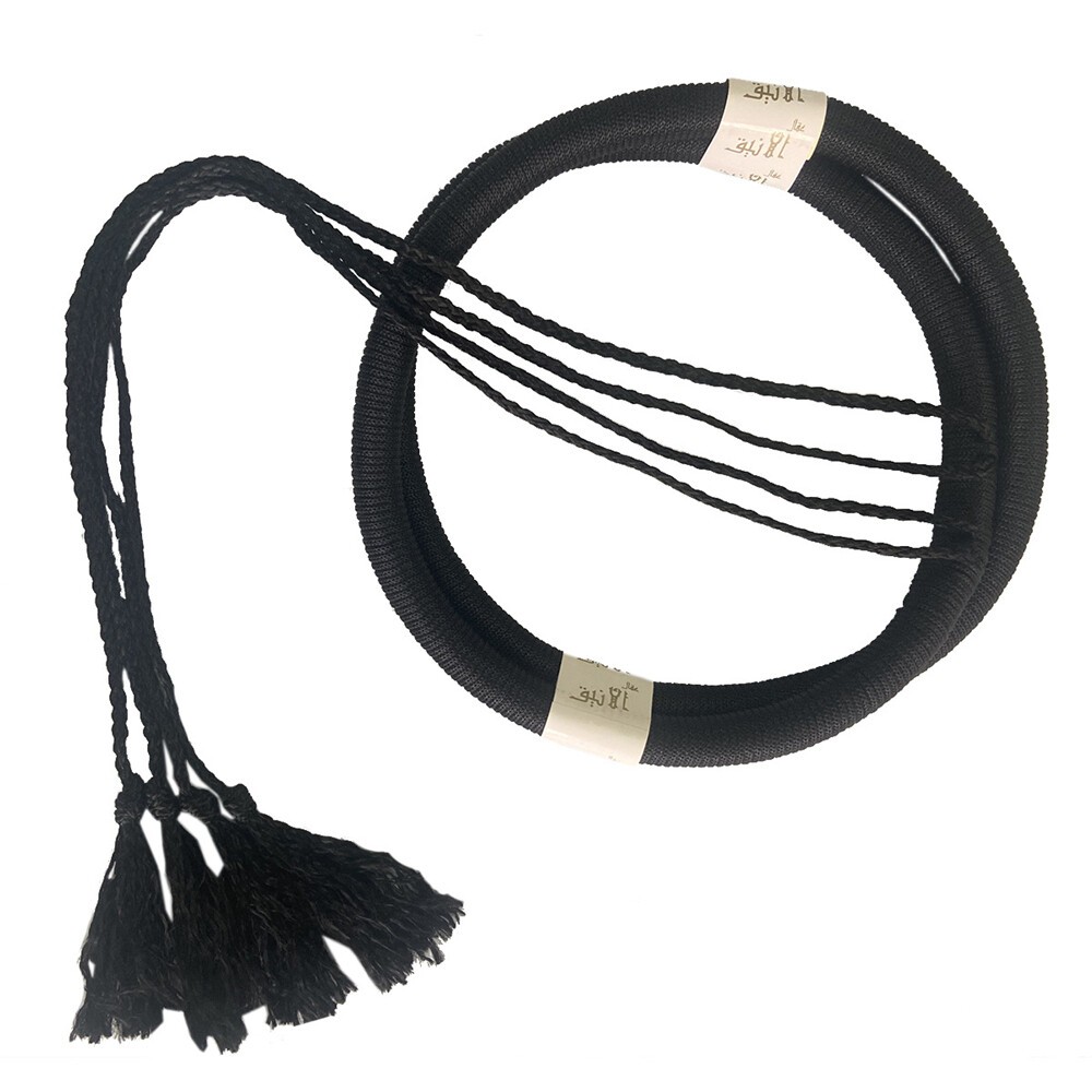Saudi Arabia Men Black Hair Band Men Headband With Tassel Scarf Dubai Headwear