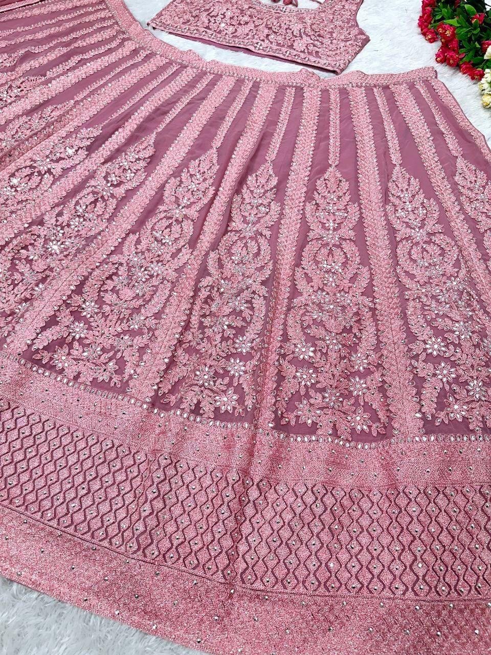 BRIDAL WEAR LEHNGA CHOLI REAL MIRROR WORK LEHENGA CHOLI WITH DUPATTA WOMEN EID