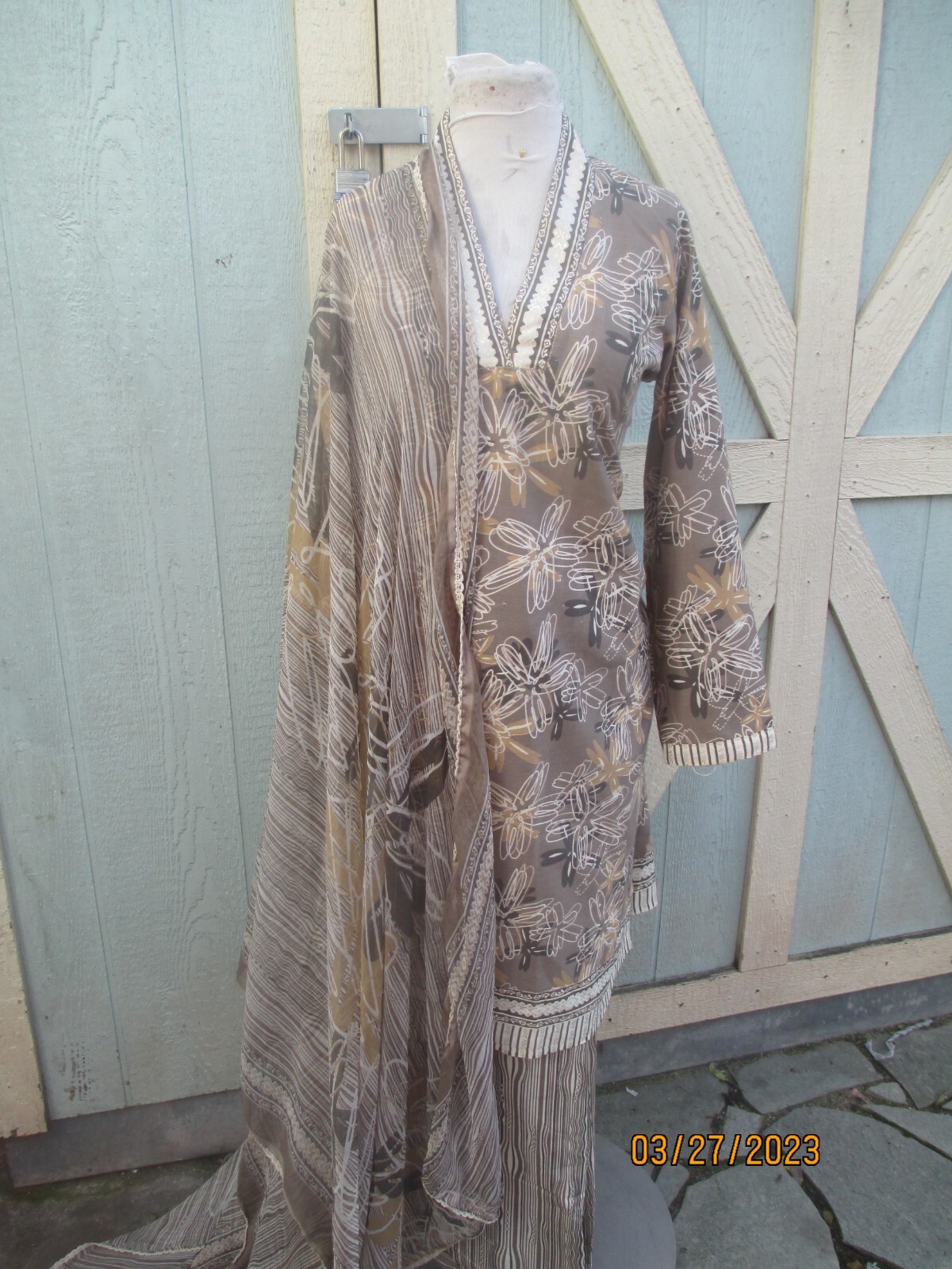 pakistani beautfull lawn cotton pant kameez size XL44