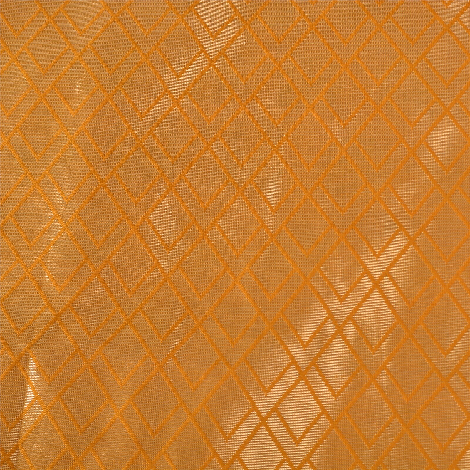 Sanskriti Vintage Mustard Indian Sari Art Silk Woven Work Sarees Zari Fabric