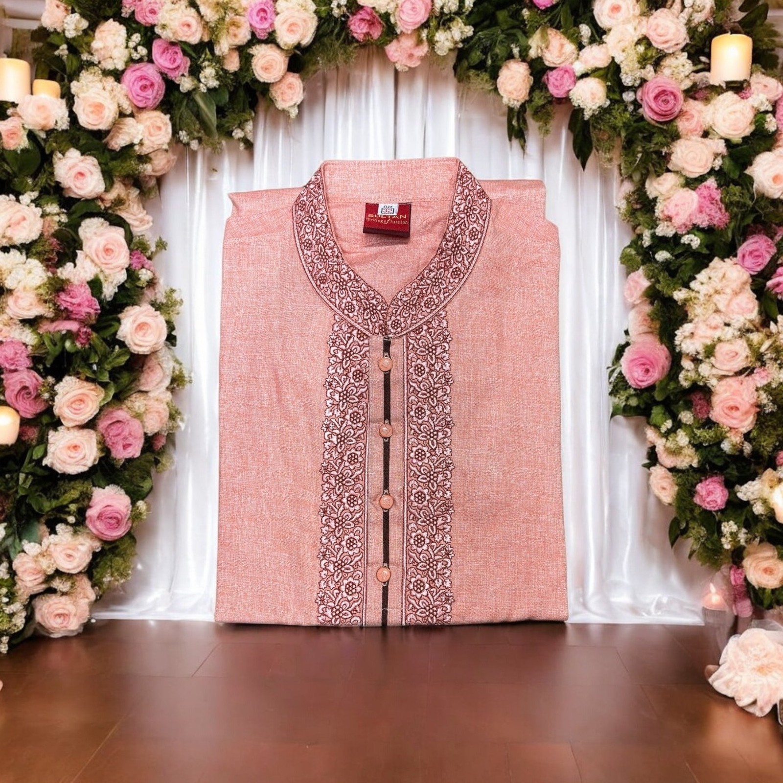 Light Pink, Soft Cotton Traditional Boys Kurta, 014