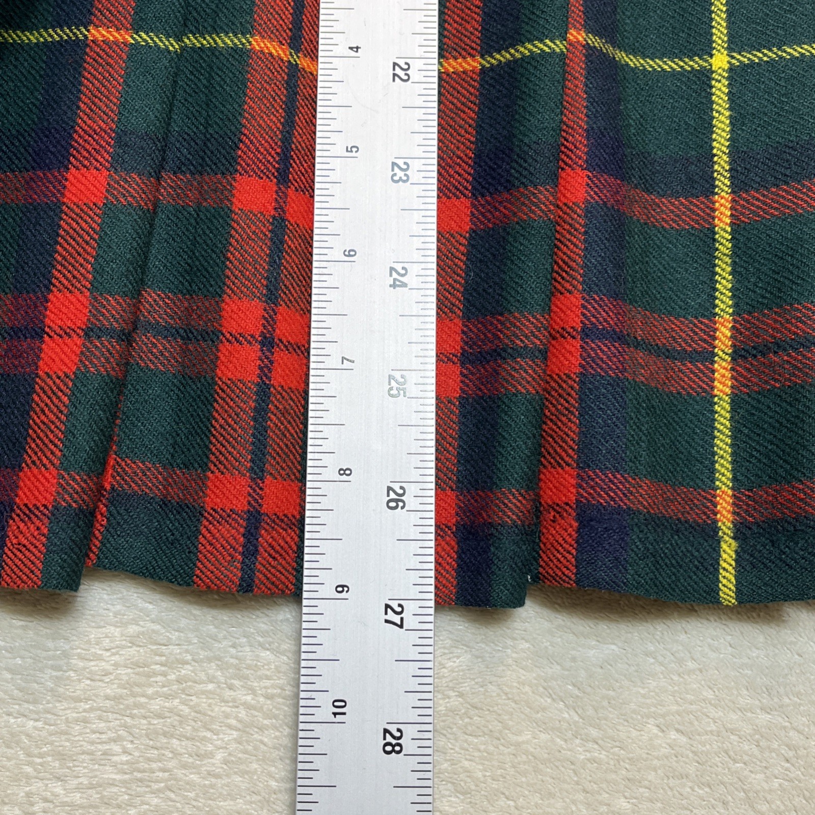 Geoffrey Tailor Highland Crafts Royal Mile Scotland Pure Wool Plaid Kilt (60×27)