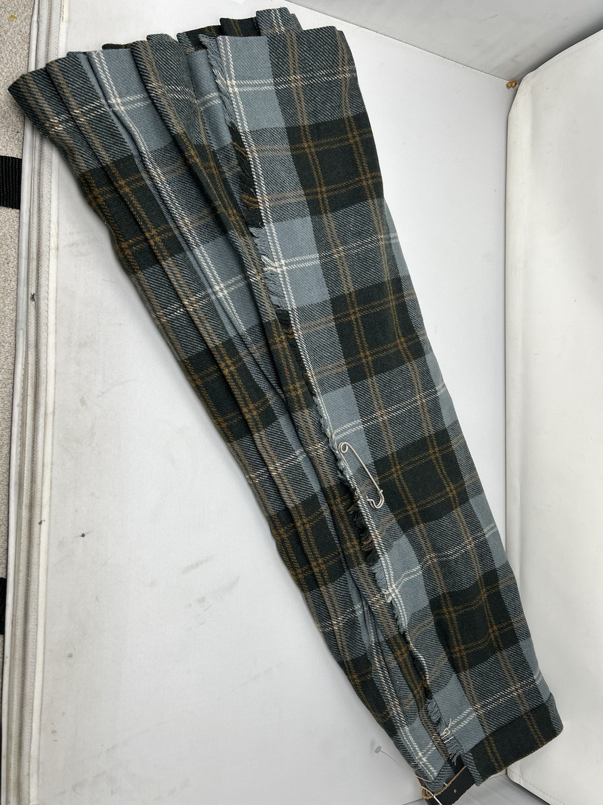 Vintage Scottish Plaid Wool Kilt Skirt Pleated Preppy Dark Academia Cottagecore