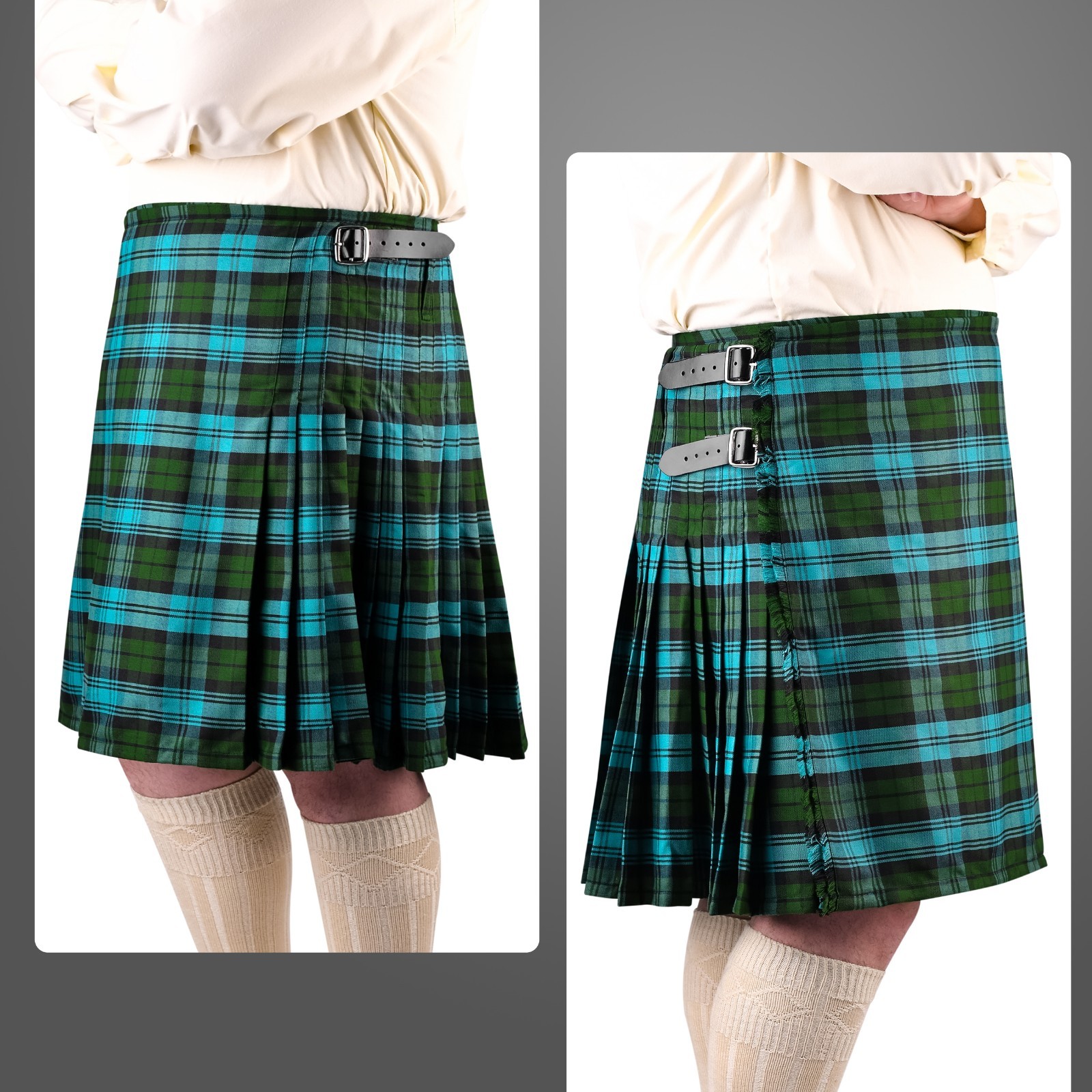 Kilt for Men I Scottish Tartan Kilt Polyviscose 8 Yard Traditional Mens Kilt