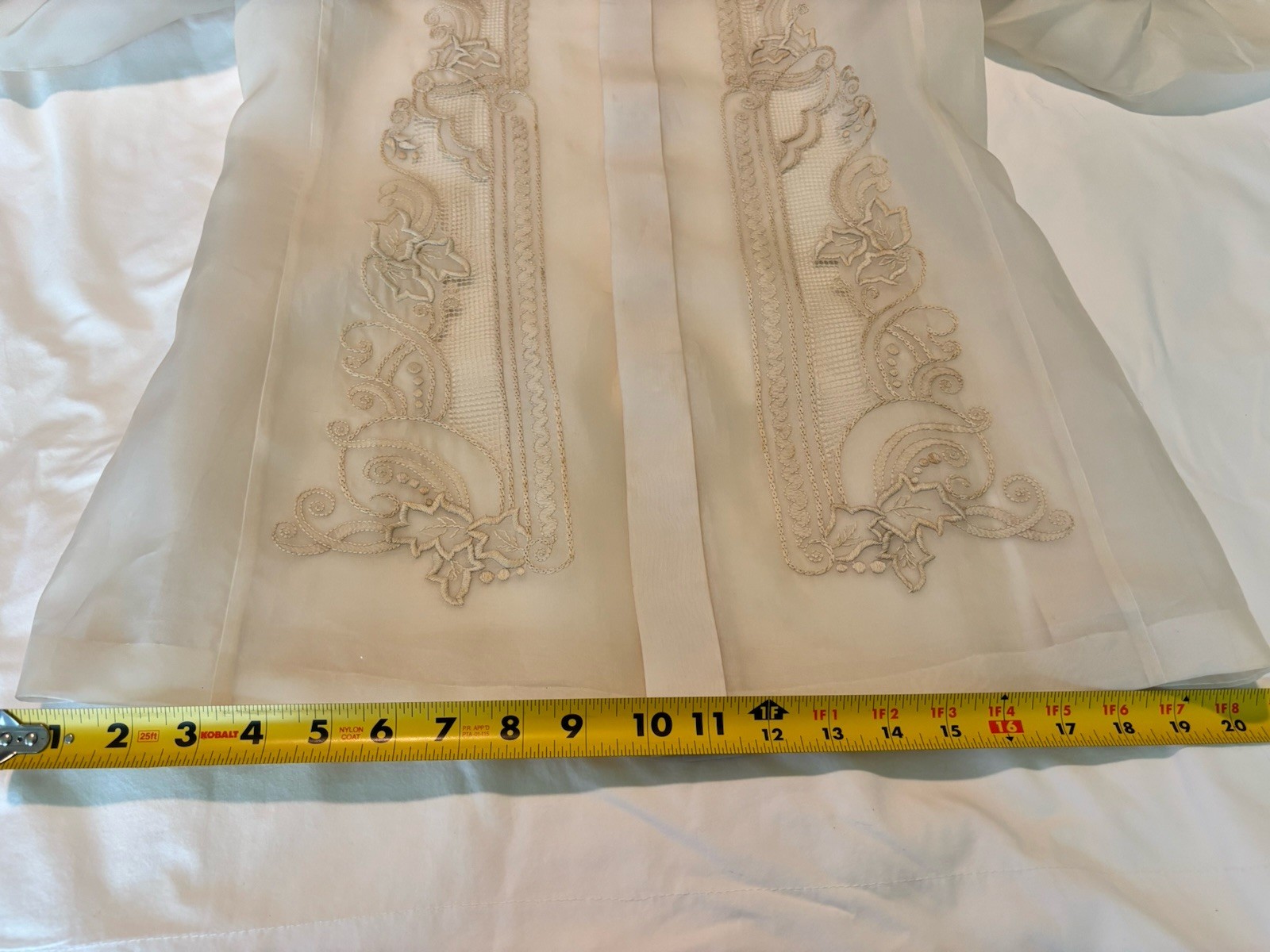 Barong Tagalog For Men (MEDIUM/SMALL) Off White