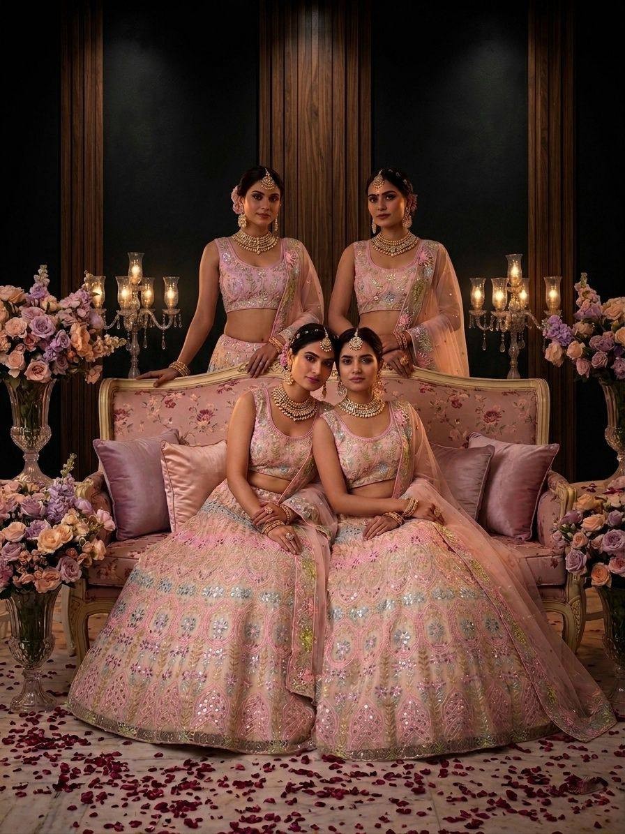 Designer Bridal Lehenga Choli Mirror Embroidery pakistani lehnga bollywood