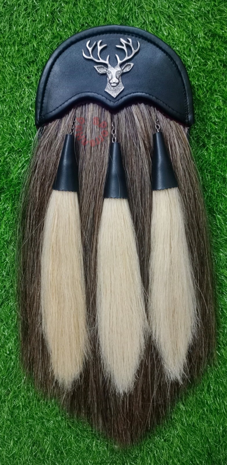 Classic Balmoral Ghillies Sporran- Vintage Horse Hair Scottish Kilt Sporran