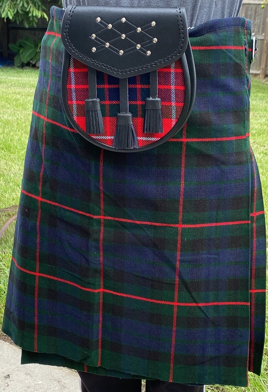 Kilt Scottish Dream Men’s Kilt, Green & Red Lining, Light Weight Value, Highland