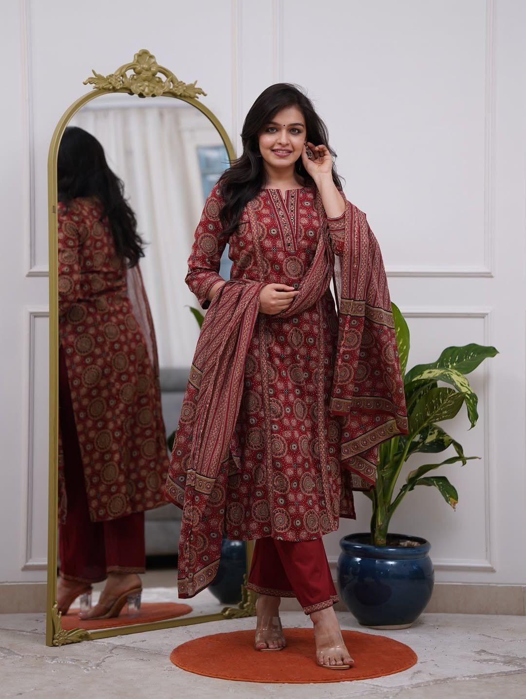 Pakistani Salwar Kameez Suit With Dupatta Women Diwali Festival Wear Kurta Pant