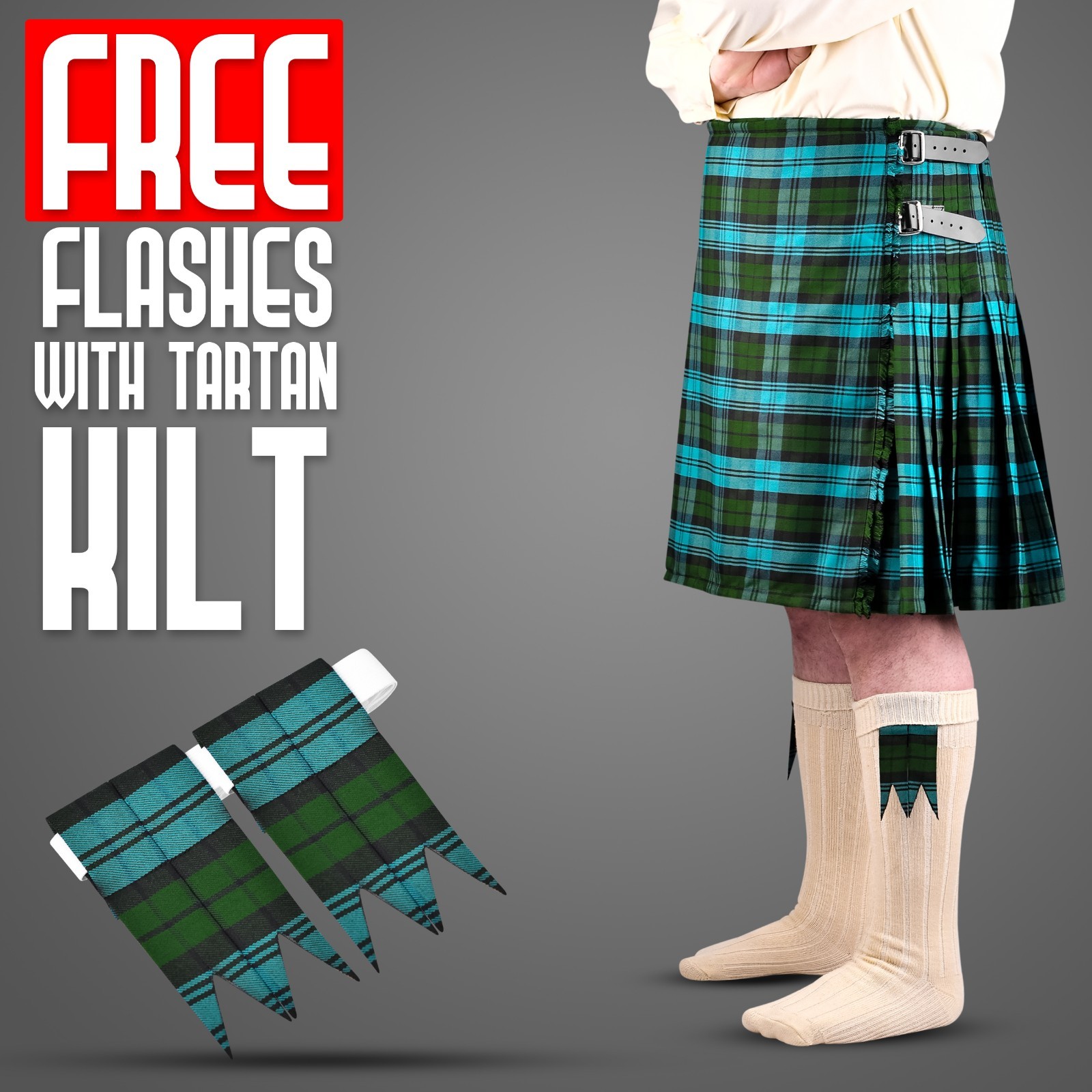 Kilt for Men I Scottish Tartan Kilt Polyviscose 8 Yard Traditional Mens Kilt
