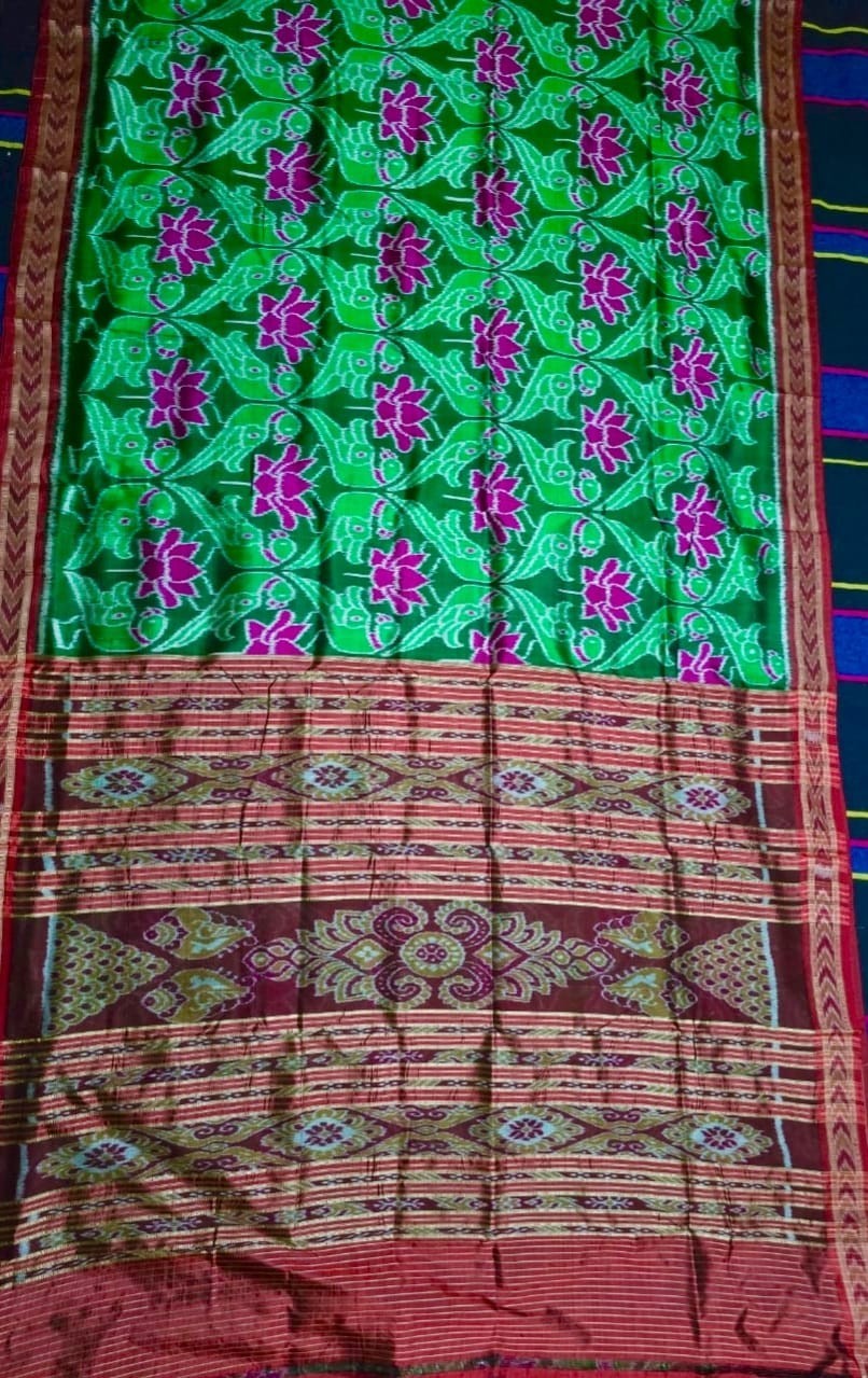 Sambalpuri saree odiya silk fall ,Pico done with unstitched – Handmade in India