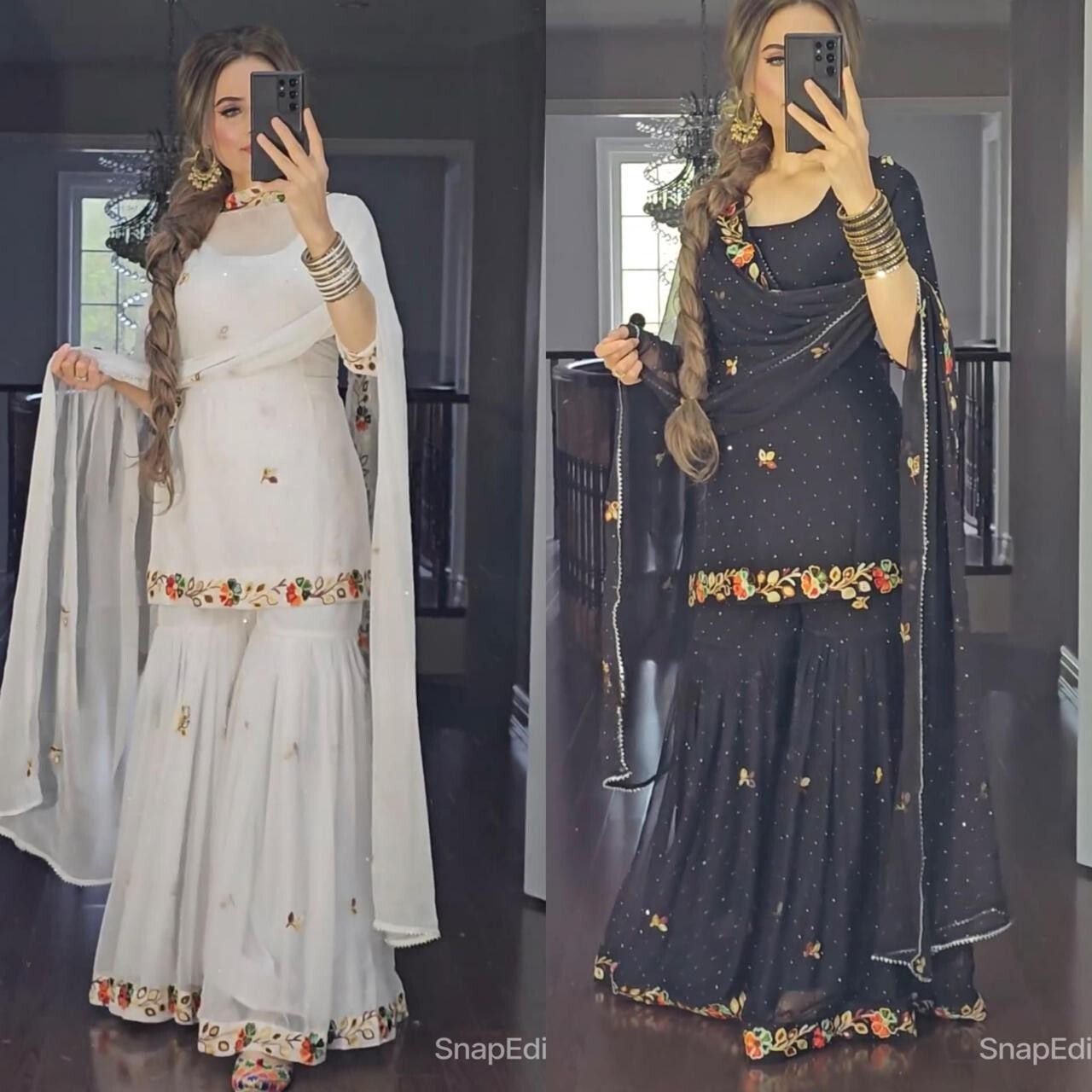 SALWAR KAMEEZ PAKISTANI INDIAN WEDDING PARTY WEAR DRESS BOLLYWOOD SUIT SHARARA