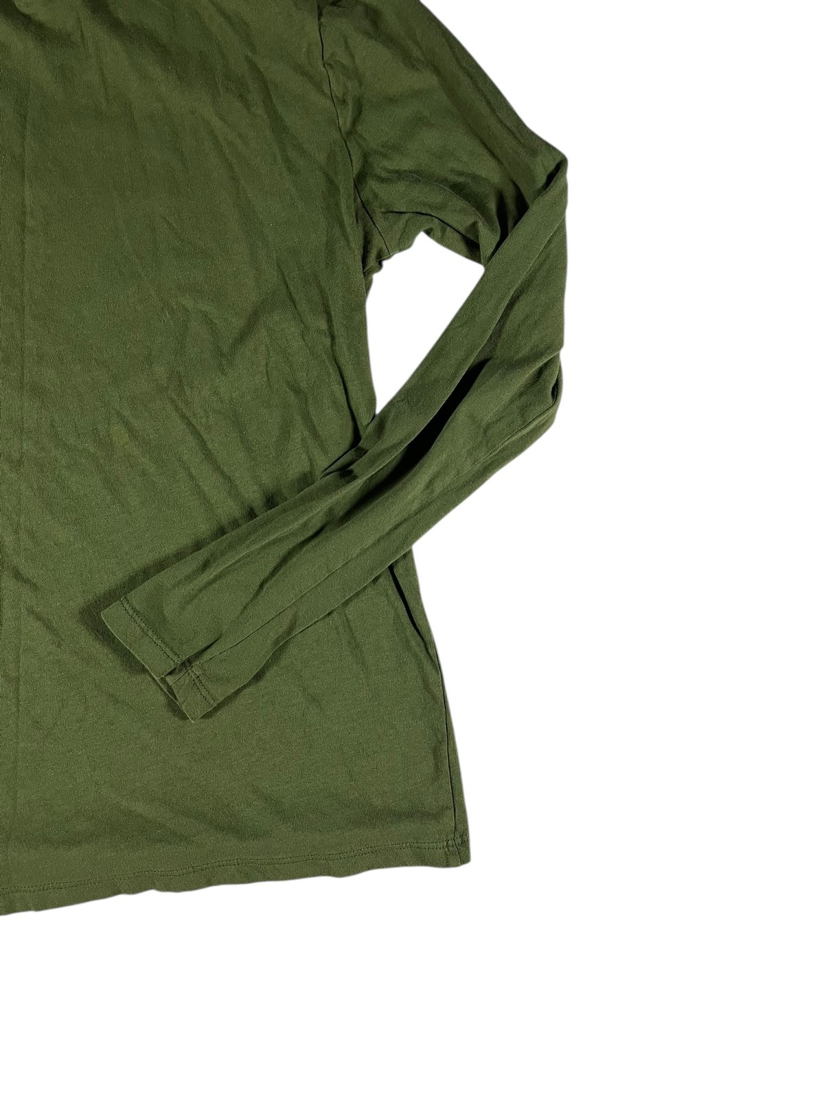 Time and Tru Women’s Green Long Sleeve Crew Neck T-Shirt Size S 100% Cotton