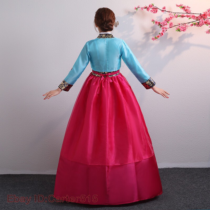 Korean Traditional Costume Women Hanbok Dress Set Performance Dance Clothing
