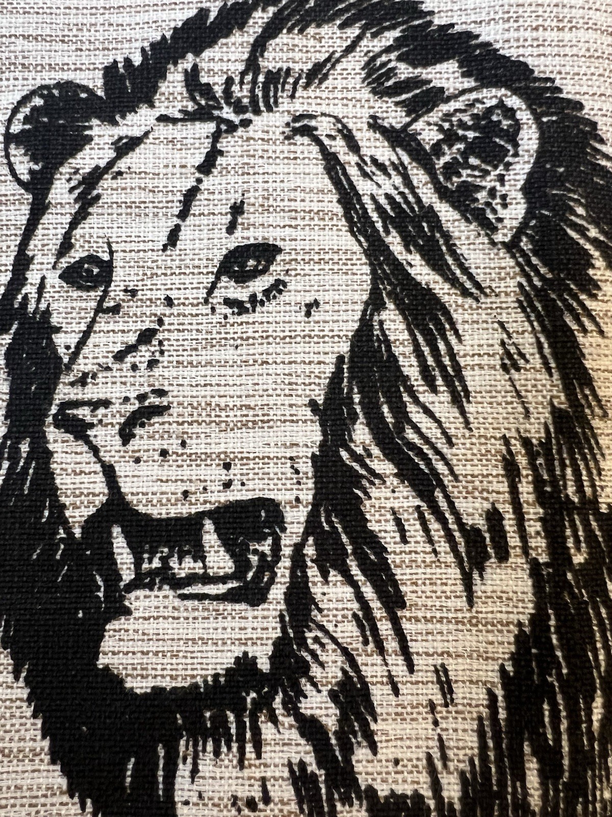 Africa Woven Lion Shirt Size XXL With 2 Pockets & Fringe Handmade In Africa