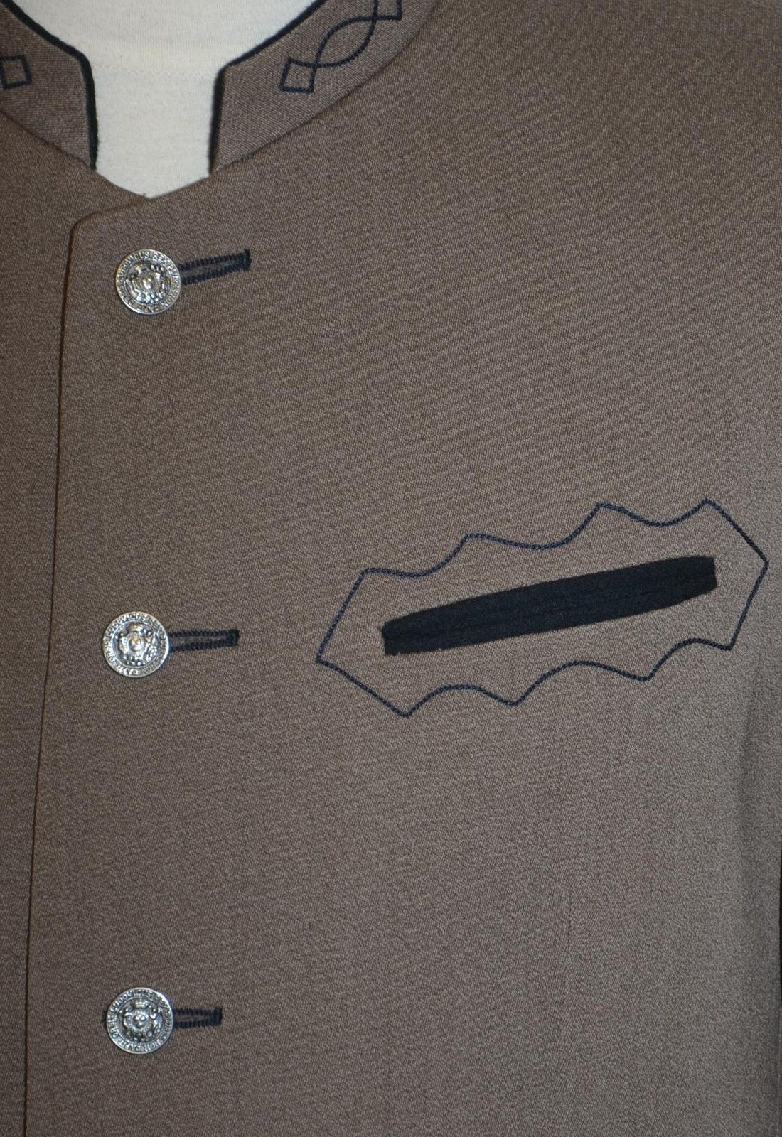 BROWN ~ BOILED WOOL Men German Club Western Riding Hunting JACKET Coat / 41″ M
