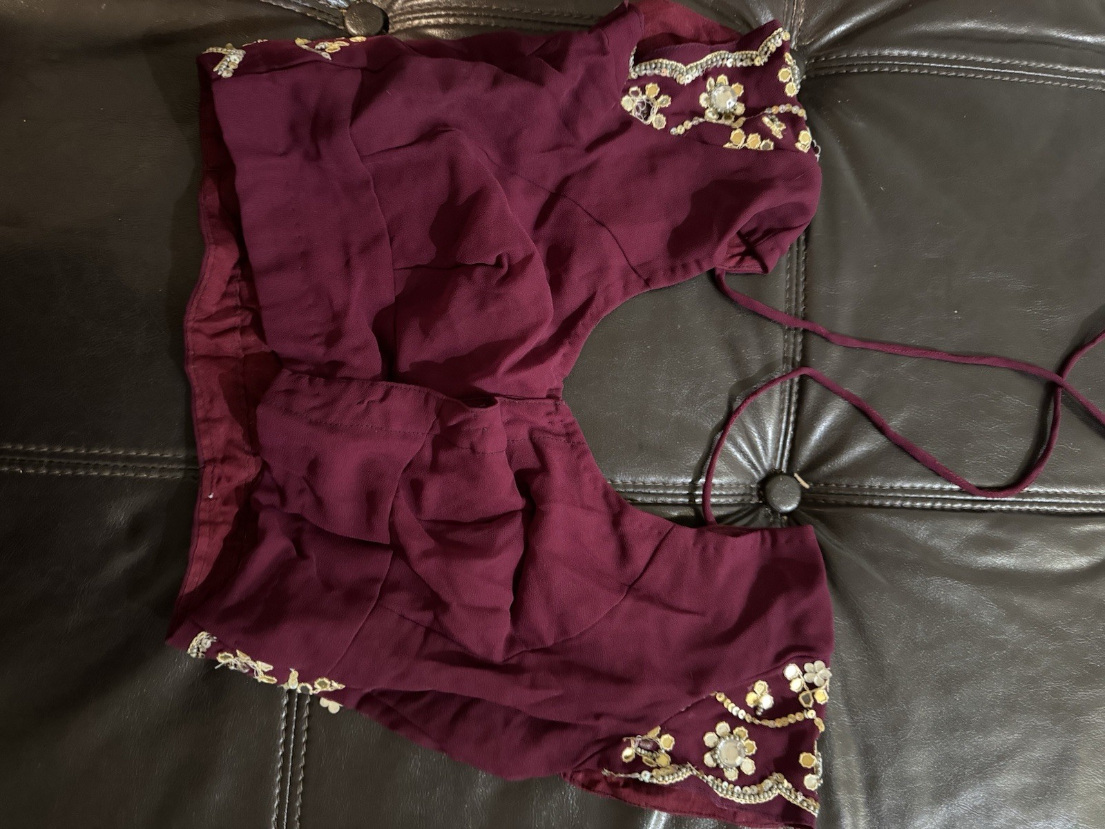 Wine Red Saree for women ready to wear With Stitched Blouse And Petticoat