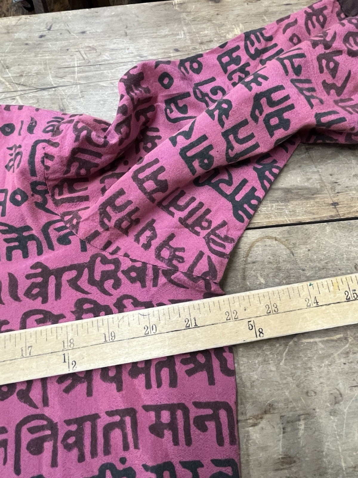 pink and black Sanskrit mantra print cotton kurta top Artsy Art To Wear