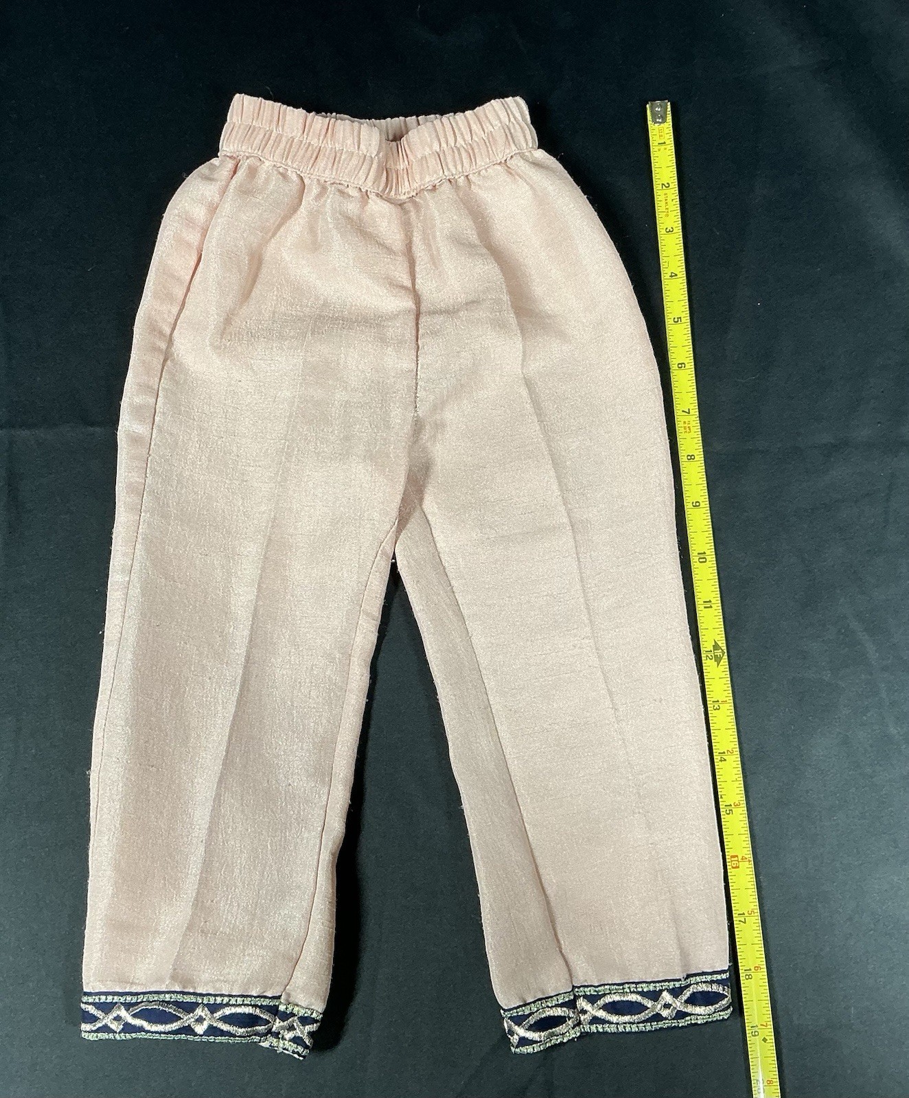 Pink/White Kurta Sleeveless “Garden Of Eden” Embroidered Blouse Pant Set Child