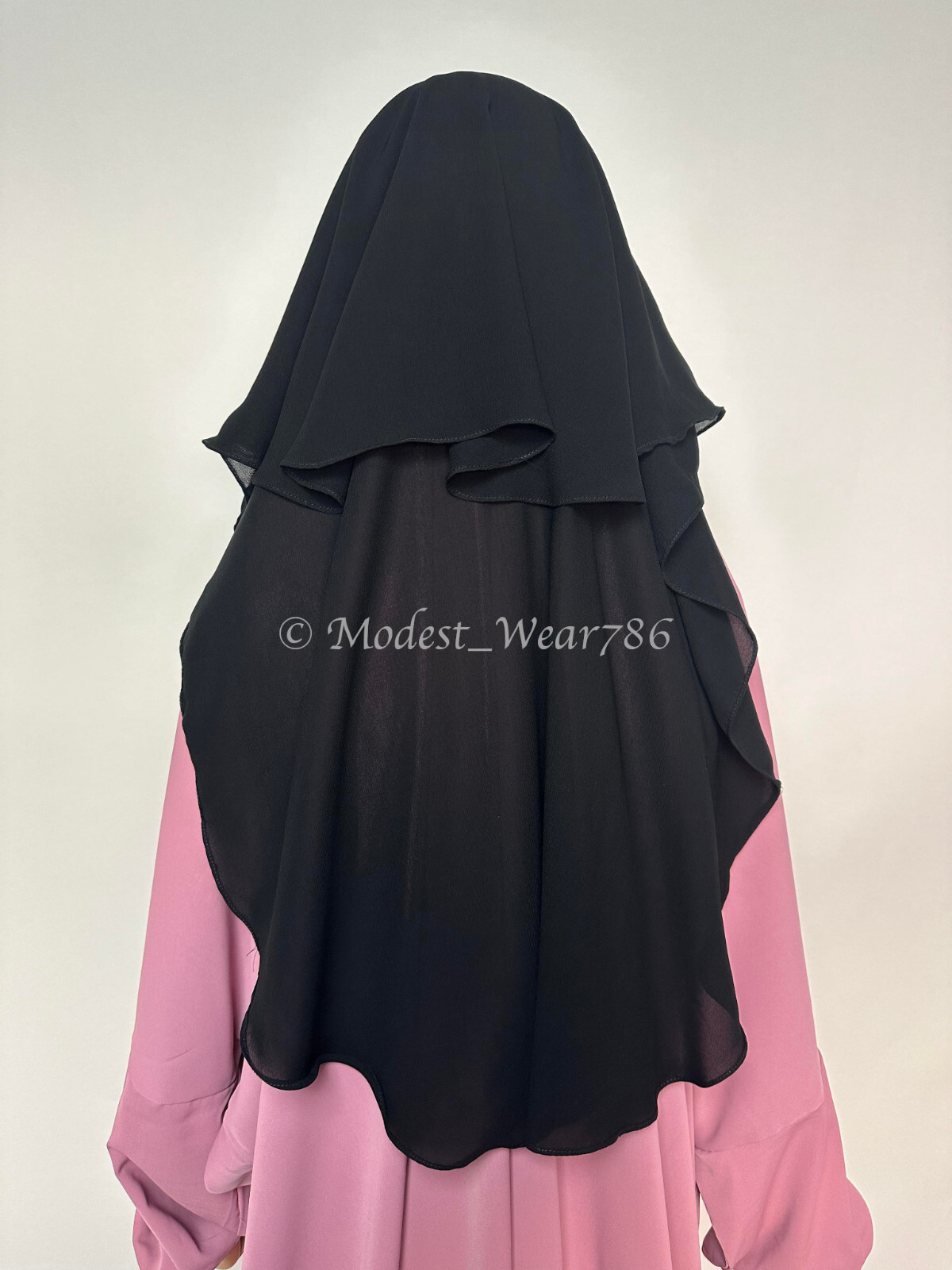Bedoon Essm Saudi Made Three Layer Niqab Muslim Women Face Veil Burqa Black