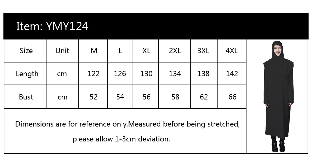Ramadan Muslim Abaya Khimar Caftan Women Niqab Burqa Robe Prayer Dress Islamic