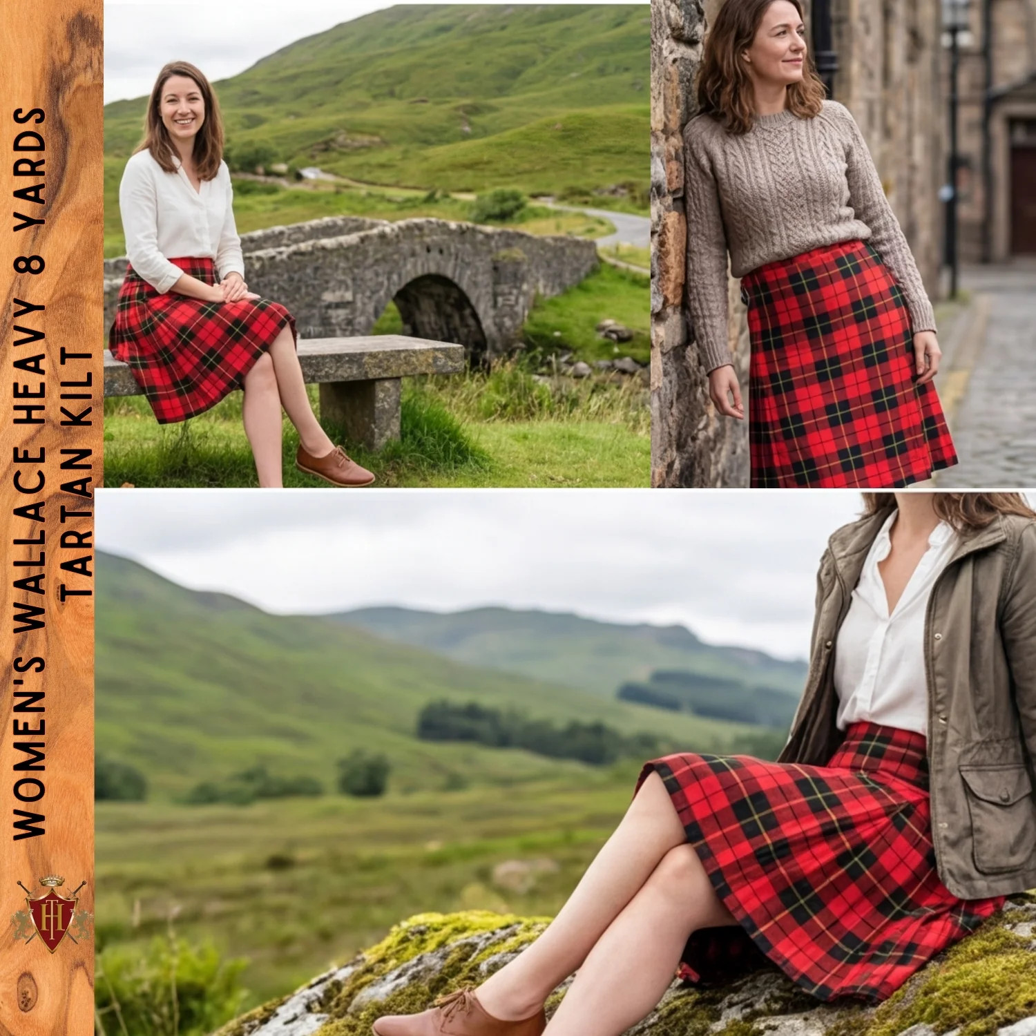 Women’s Wallace Heavy 8 Yards Tartan Kilt
