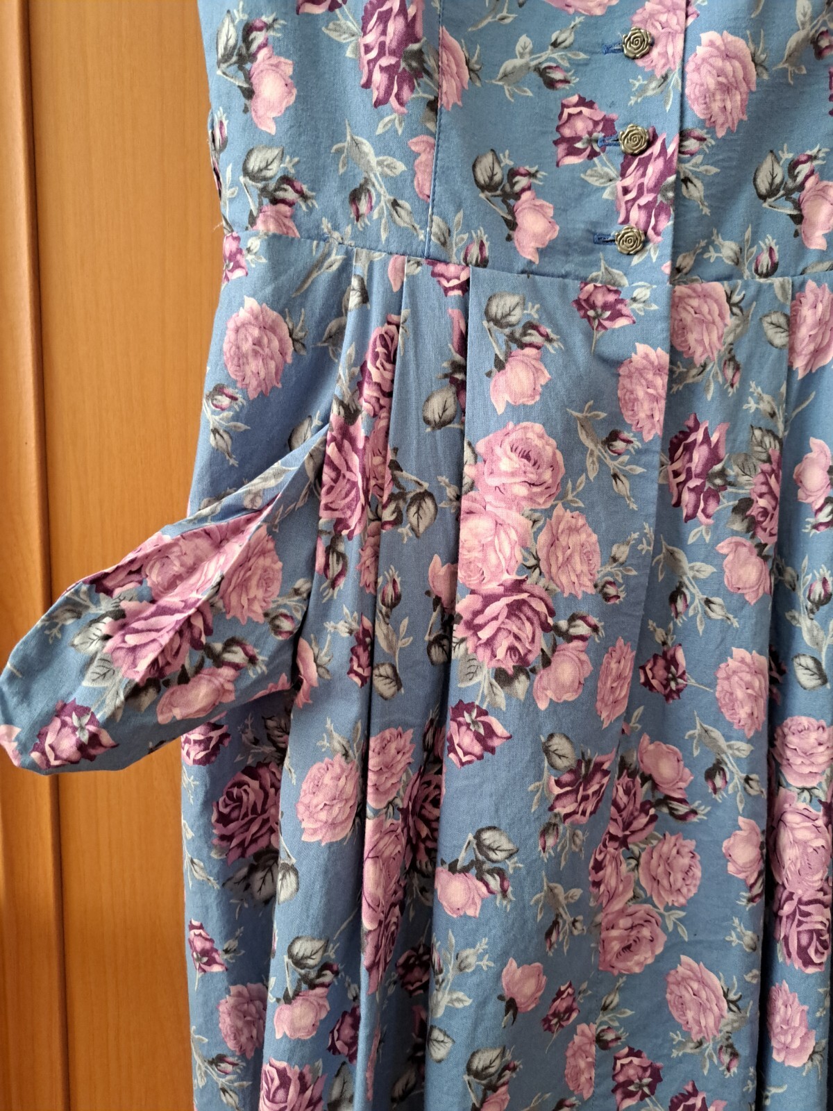 2116 Trachten Folk Bavarian Blue Summer Dress OCTOBERFEST Dirndl Sz S