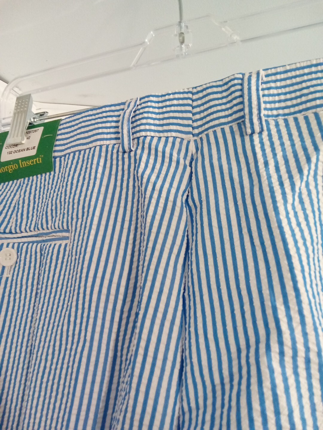 Mens Giorgio Inserti Stripe 2pc Walking Leisure Suit Blue/White..NWT