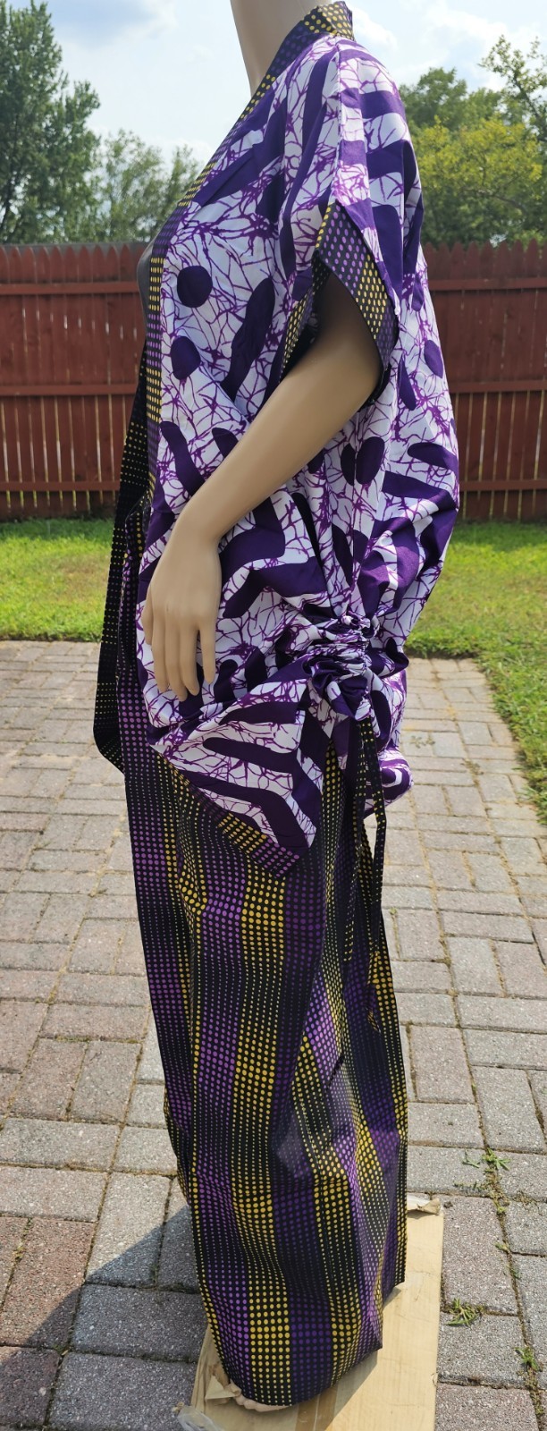 African Print 2 Piece Kimono with Long Pants