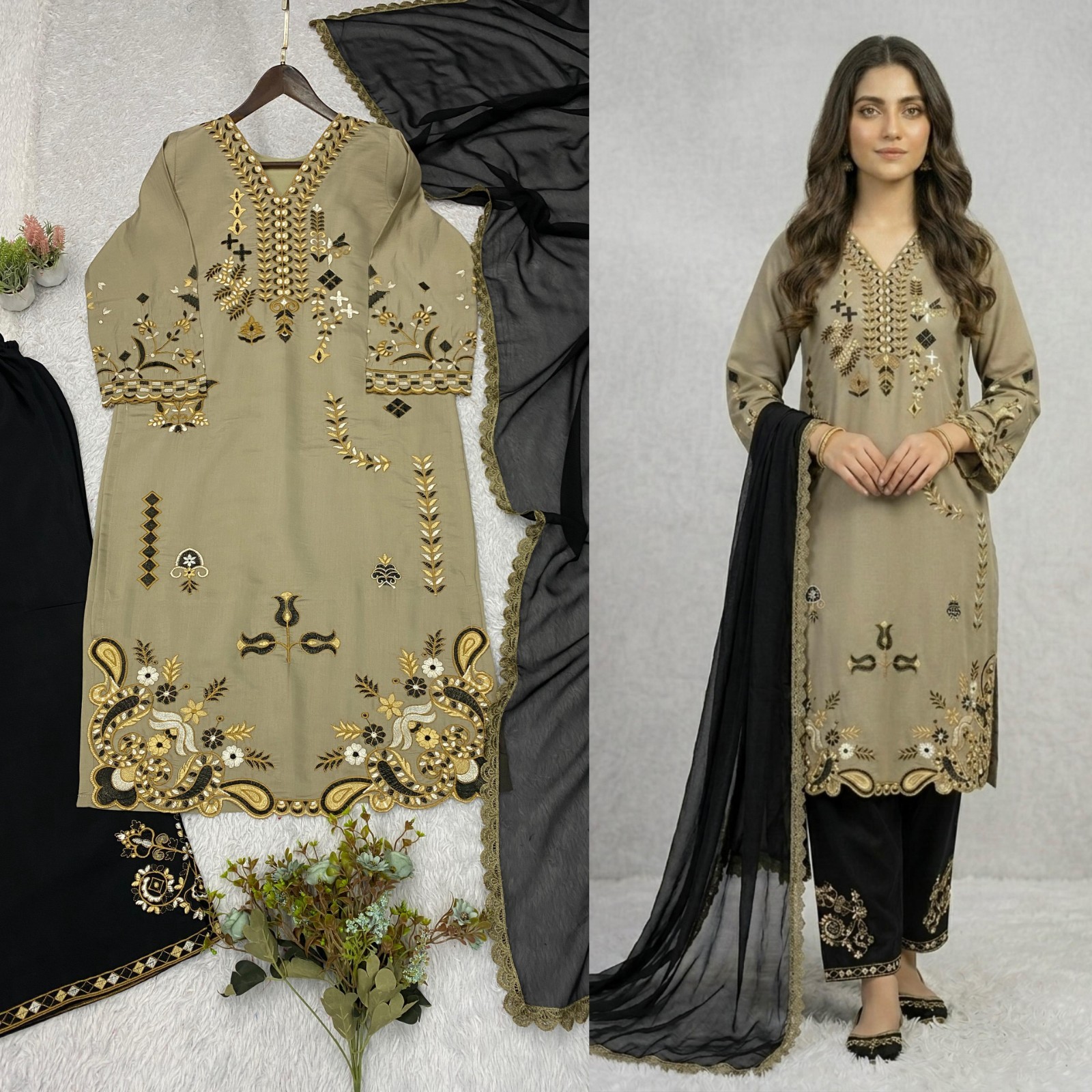 SHARARA PLAZOO SUIT PARTY WEAR PAKISTANI WEDDING SALWAR KAMEEZ PALAZOO SUIT