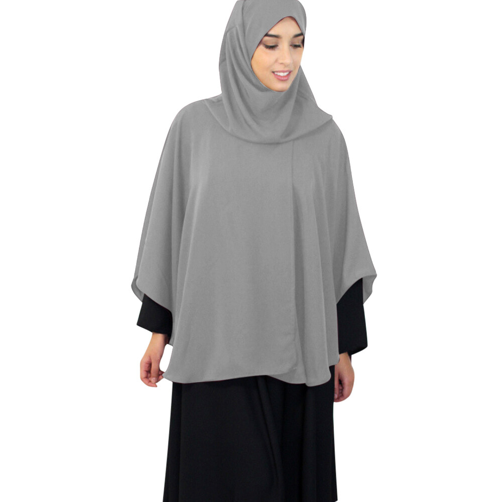 New Muslim Women Prayer Khimar Hijab Overhead Hooded Tops Kaftan Arab Clothes