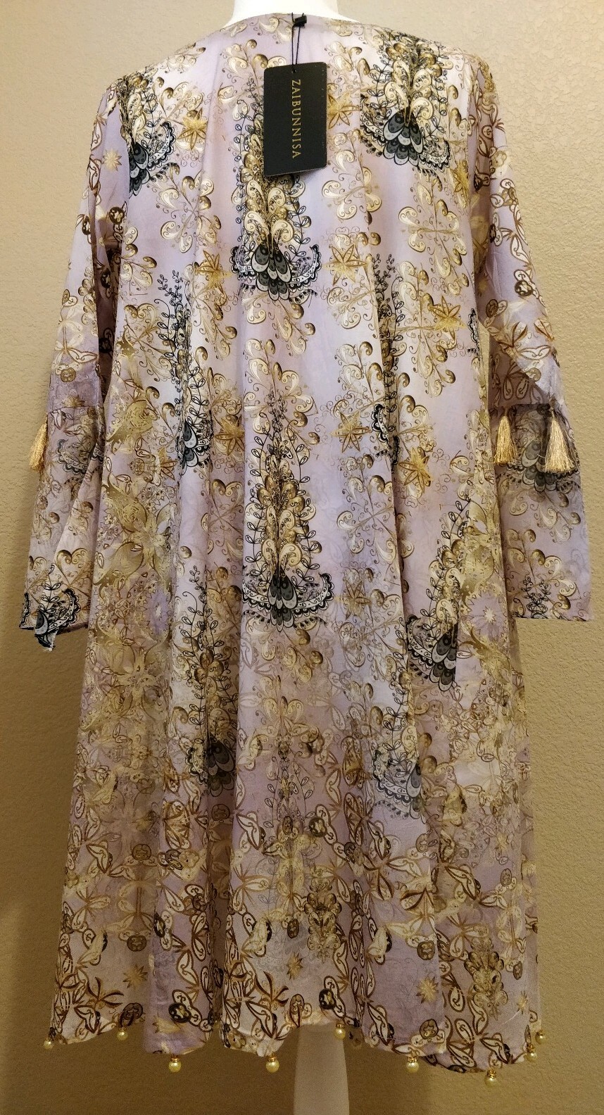NWT ZAIBUNNISA Sizes S, M Summer Lawn Kurti Pakistani Designer Indian SAFINAZ