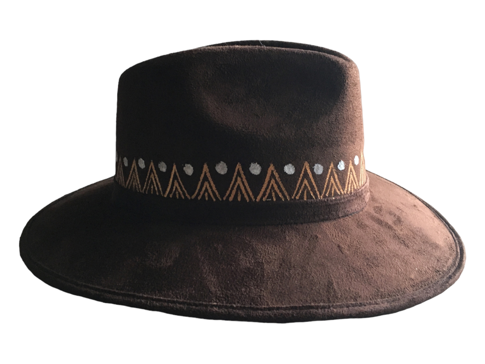 Handmade Mexican Mexican Sombrero Hat – Hand Painted Faux Suede – Artesanal