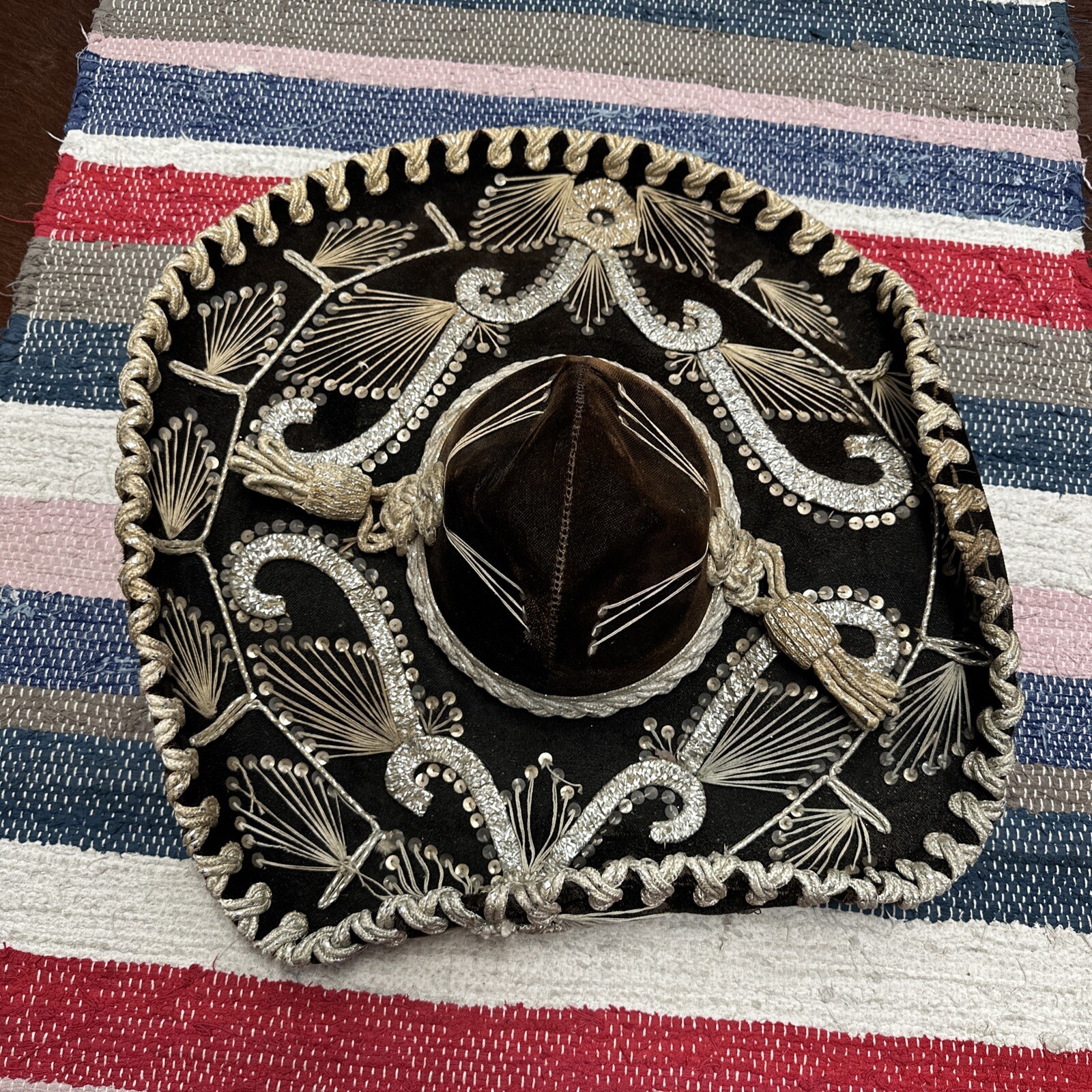 Francisco Ringon Sombrero Mariachi Black Velvet MEXICAN Charro Calidad XXXXX