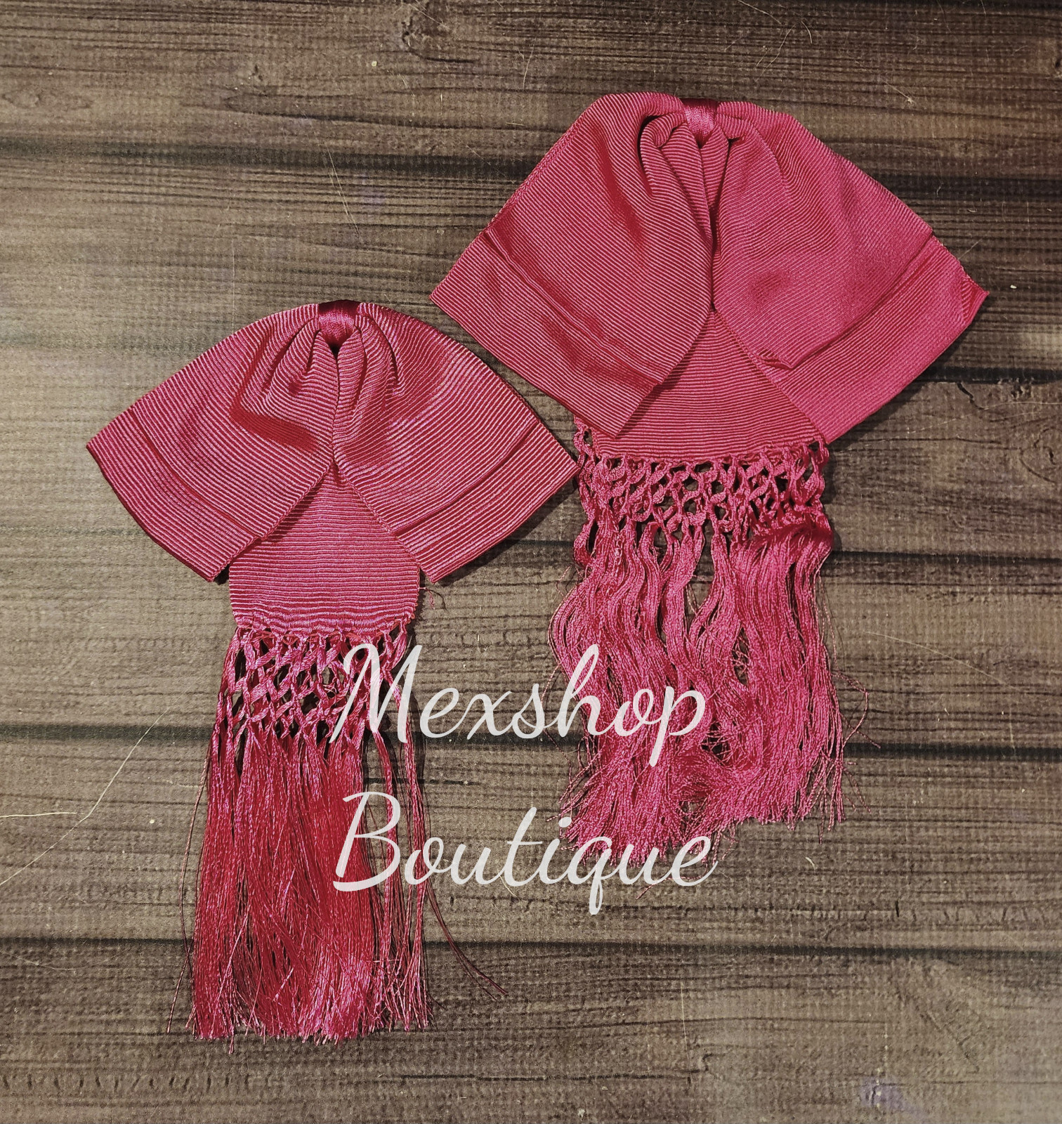 Economic Charro Mexican Bow Tie Handmade for Mexican Tailors, Color Rosa Fiusha