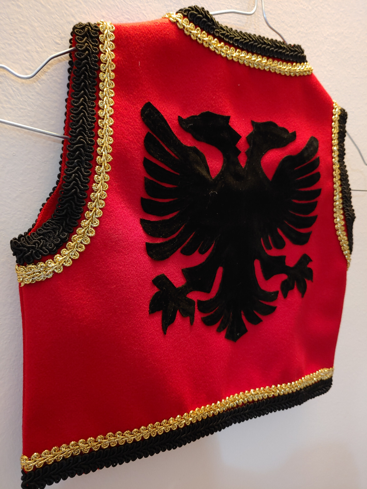 Baby Boys Age: 1-2 year, Albanian Eagle Flag Xhamadan Jelek. Handmade Folk Coat