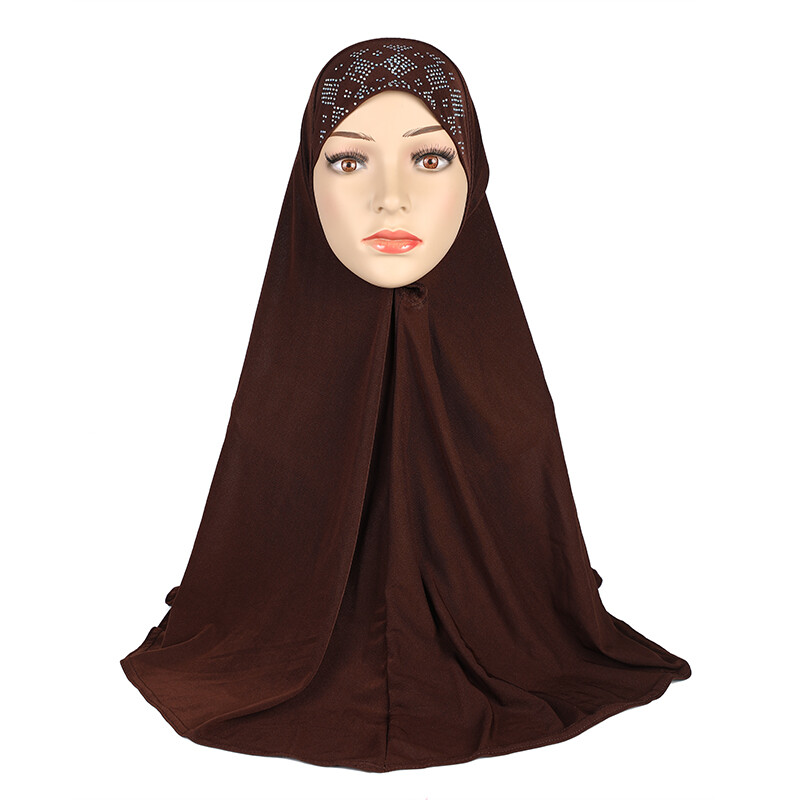 One Piece Amira Hijab Muslim Women Turban Wrap Shawls Headscarf Cover Islamic