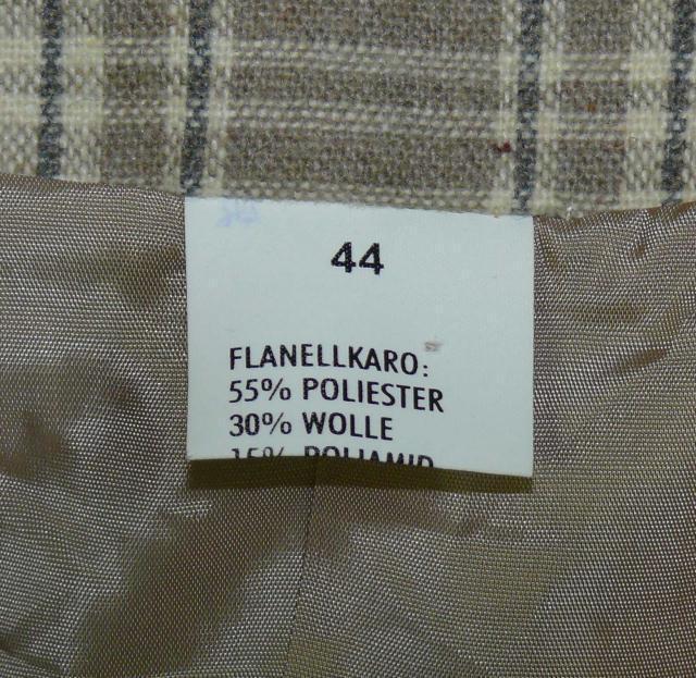 BEIGE & BROWN Plaid ~ WOOL Women German Austria Dress Skirt Coat VEST Eu 44/12 M