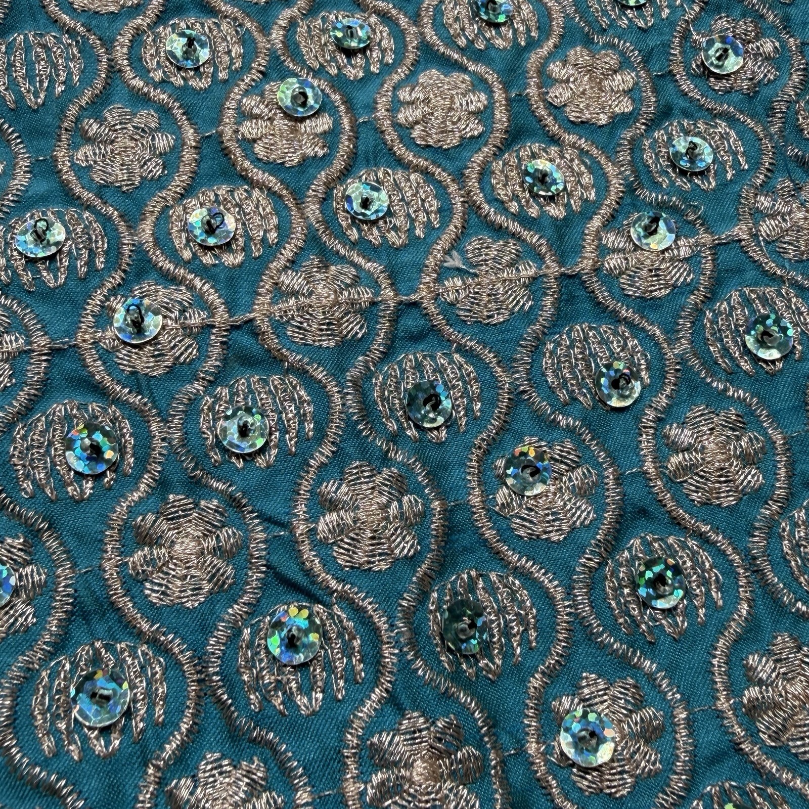 Palestinian Thobe Unique Teal Color Abaya Tatreez Women Size M/L Thob Muslim