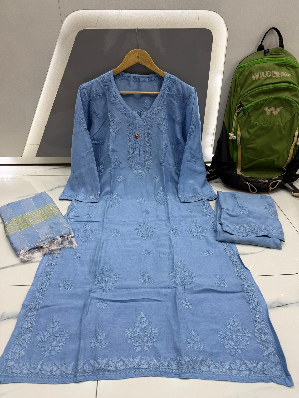 Elegant 3 Piece Plazo Set for Women | Linen Cotton Kurti wit – Handmade in India