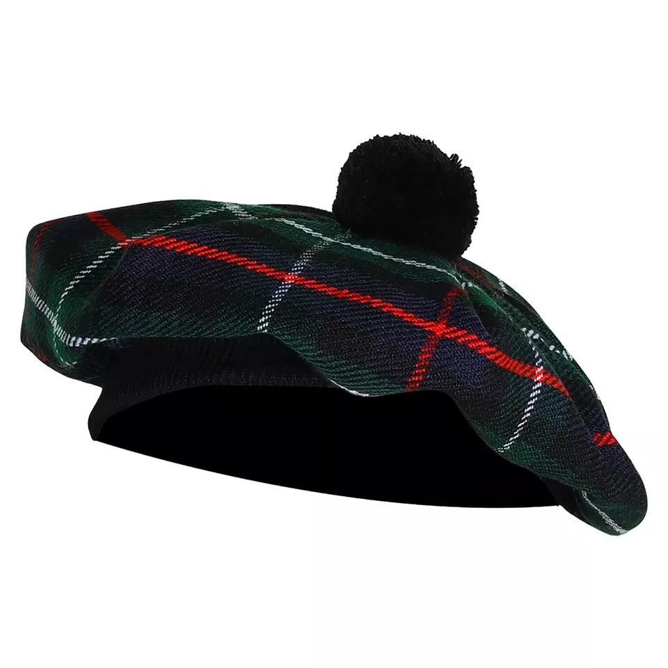 Men’s Mackenzie TAM o’ SHANTER Bonnet Beret Balmorals Tartan Tammy Hat