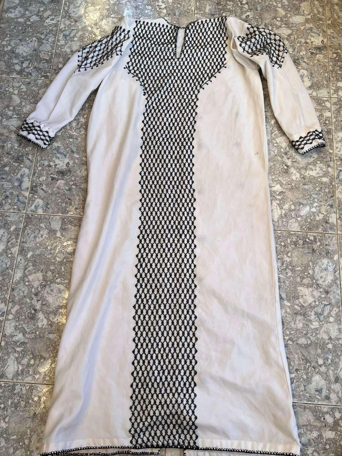 Vintage Handmade Palestinian Embroidery Dress Wedding Palestine Dress Thoub