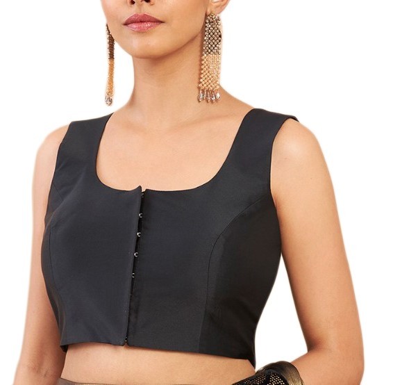 Way2Like Women’s Blouse Taffeta Silk Readymade Stitched Choli Crop Top