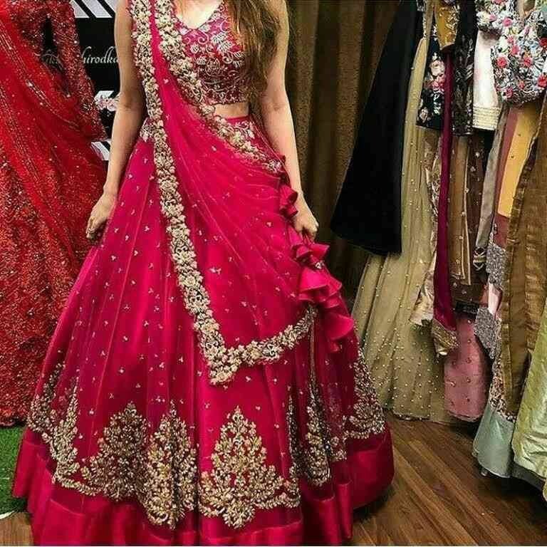New Indian Ethnic Designer Net Lehenga Choli With Dupatta For Wedding Party Wear