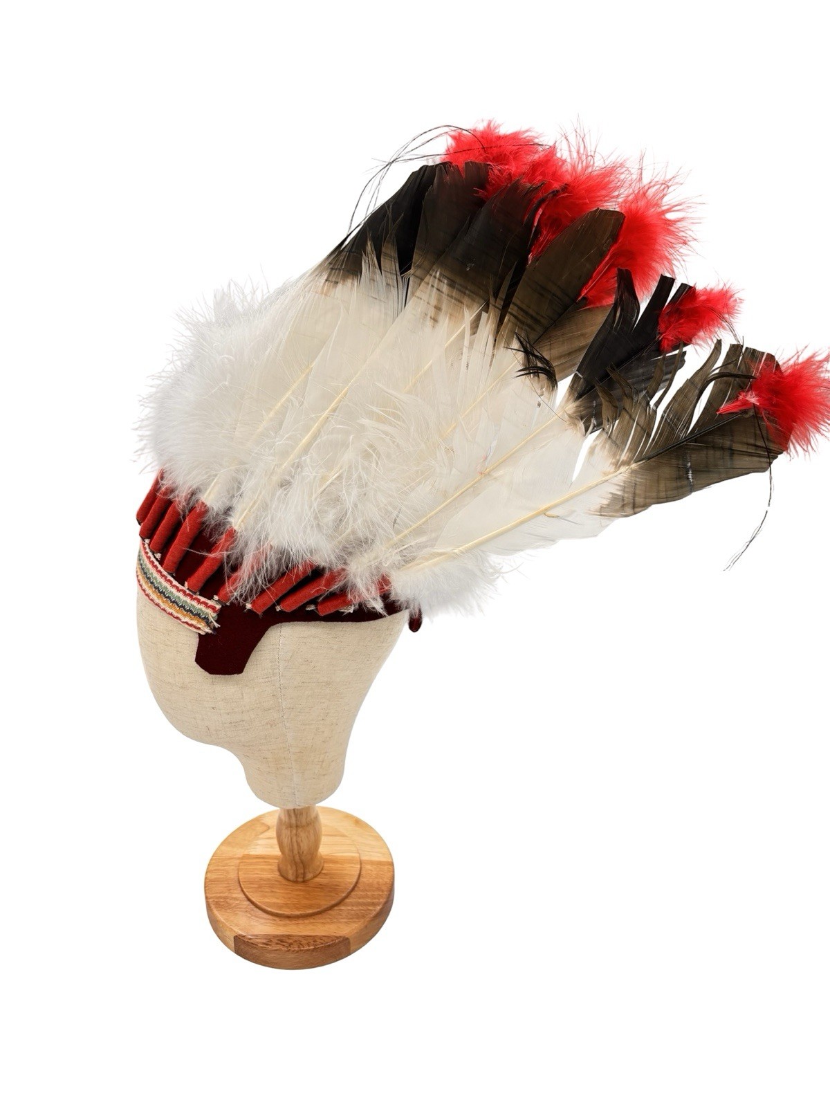 Luxurious Handcrafted Native American Feather Headdress | Adjustable Size