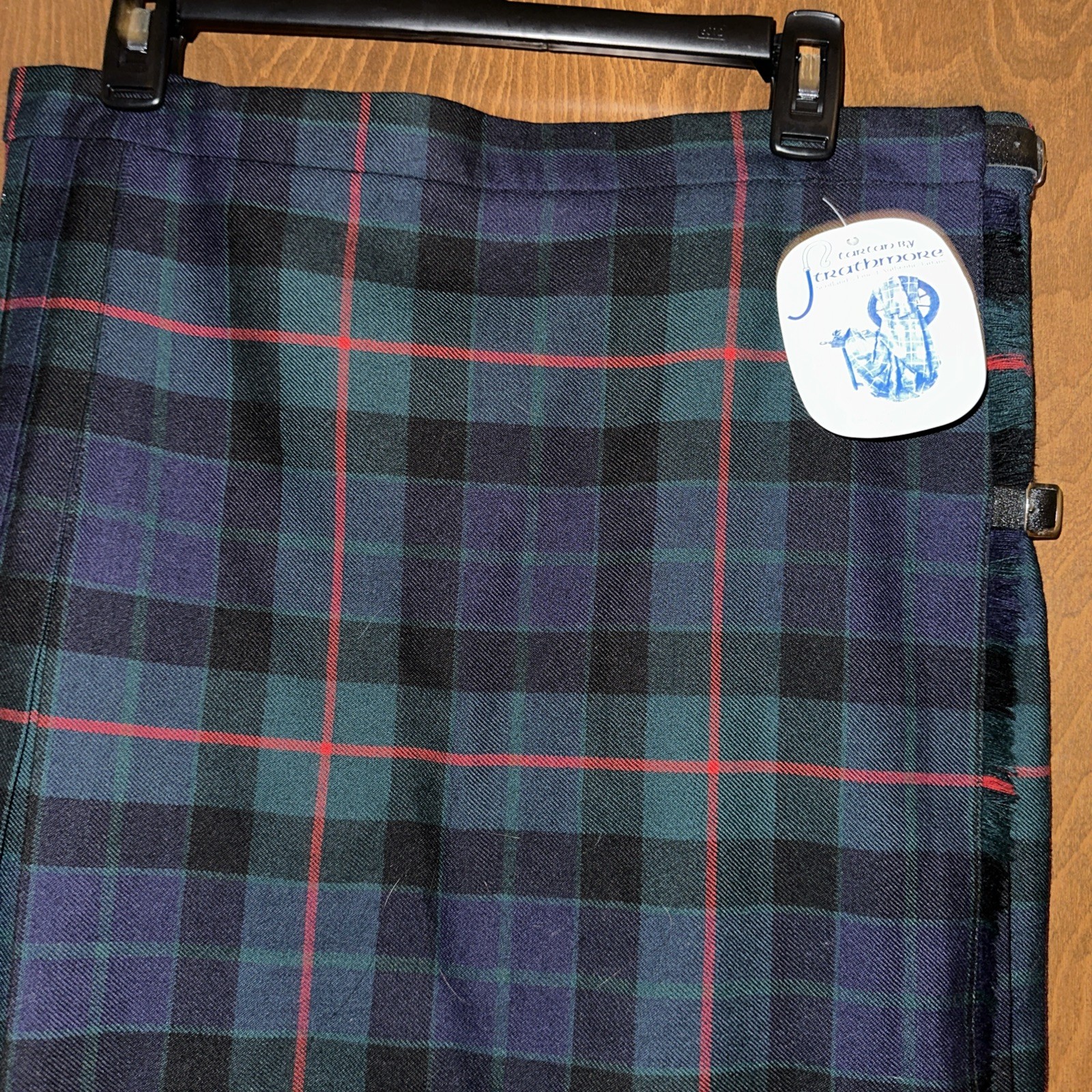 Strathmore Woolen Co. Gunn Modern Tartan Kilt Size 14 NWT
