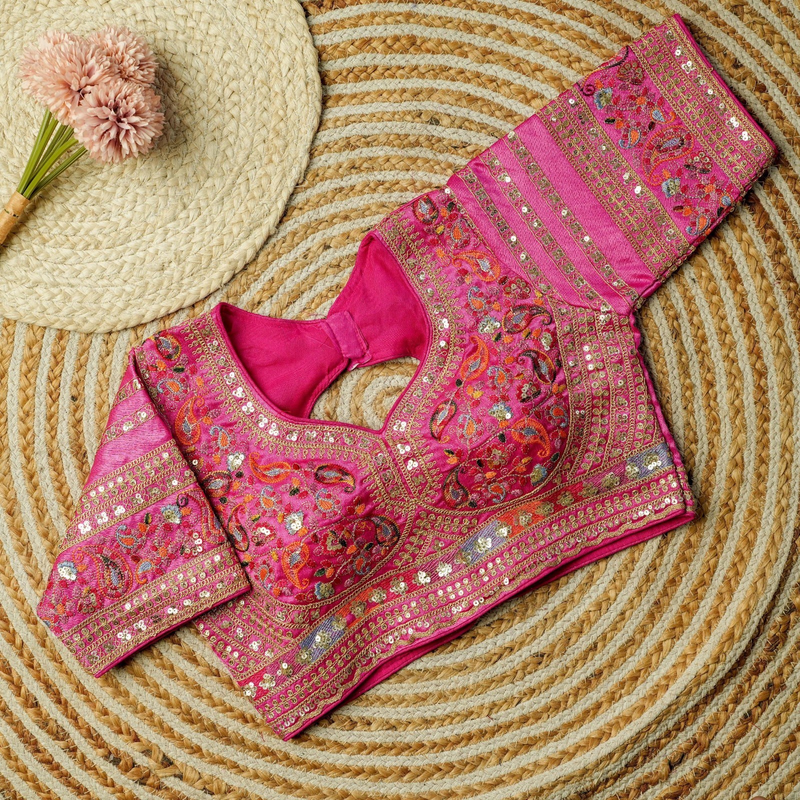 Saree Blouse Readymade Silk Designer Party Sari Choli Bollywood Wedding Top