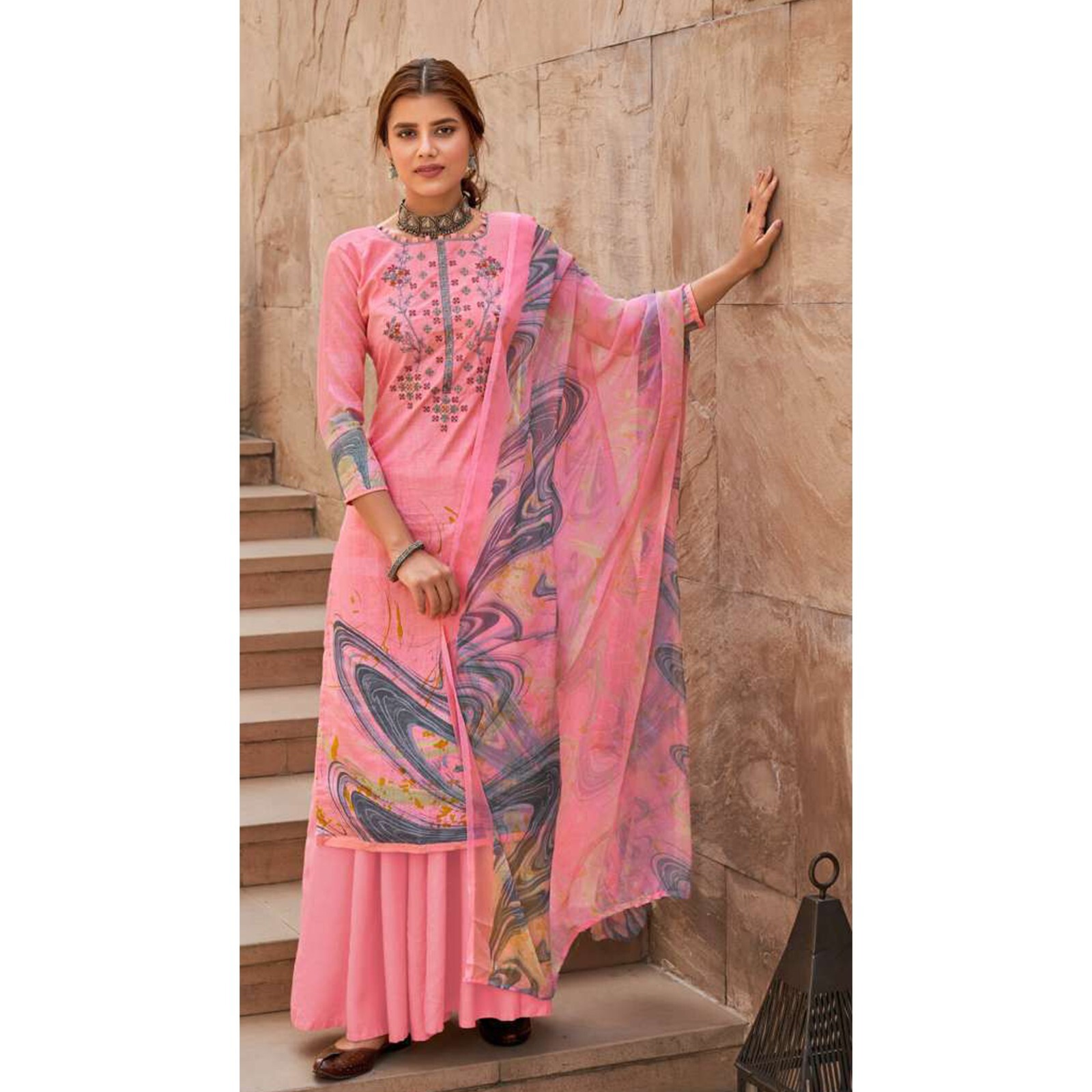 Pure Cotton Summer Wear Indian Designer Women’s Salwar Kameez Plazzo Dresses