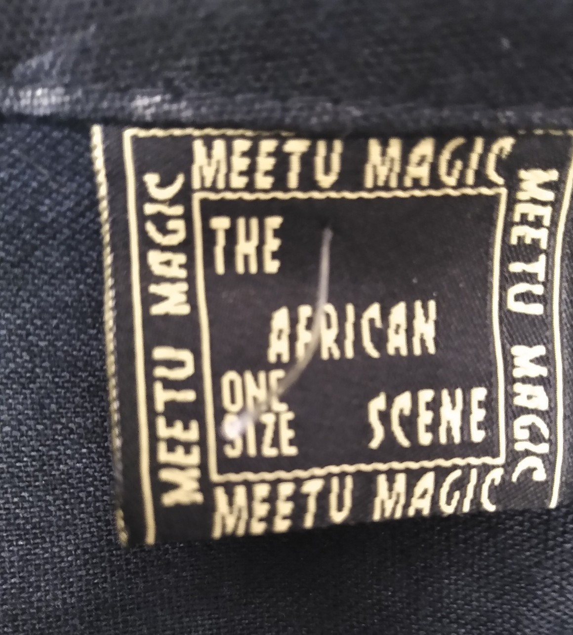 MEETU MAGIC, THE AFRICAN SCENE, 1 SIZE, BLACK/GOLD EMBROIDERY 2 PIECES