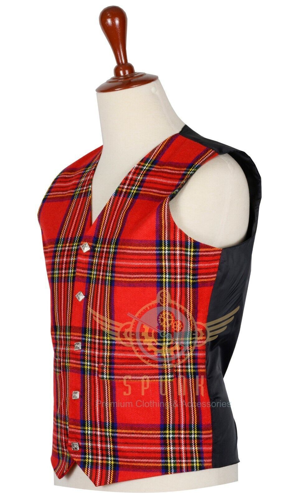 Royal Stewart Tartan VEST 5 Buttons Formal Kilt WAISTCOAT Scottish Wedding Vest